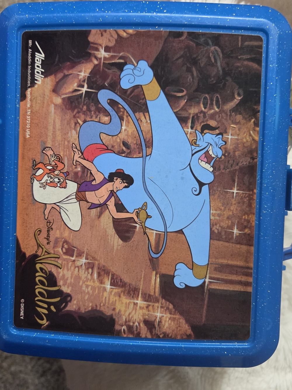 Disney Blue Aladdin & Genie Sparkle Lunchbox